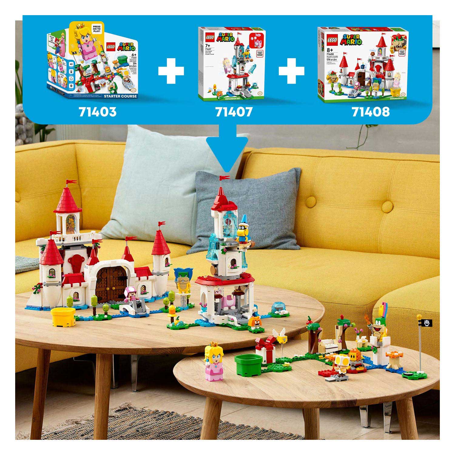 Lego super mario - uitbreidingsset: peach’ kasteel constructiespeelgoed (71408)