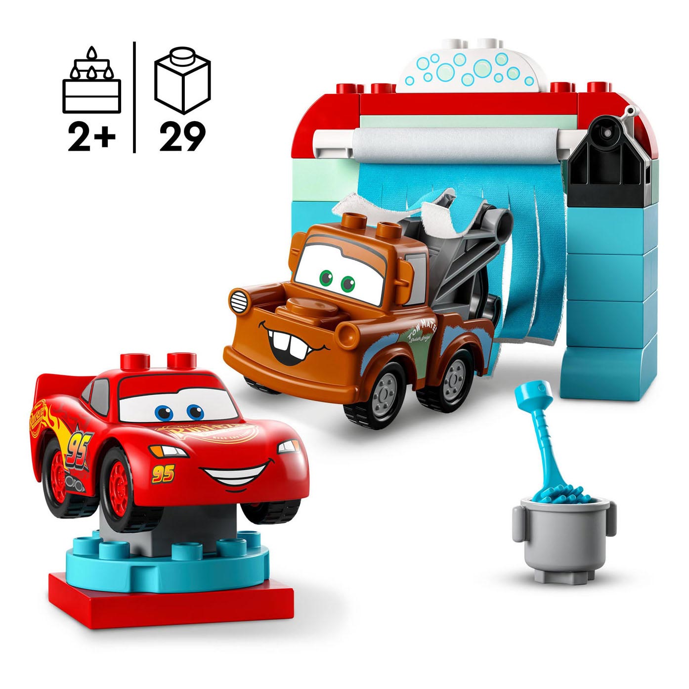 Lego Duplo Duplo 10996 Disney Bliksem McQueen + Takel Wasstraat