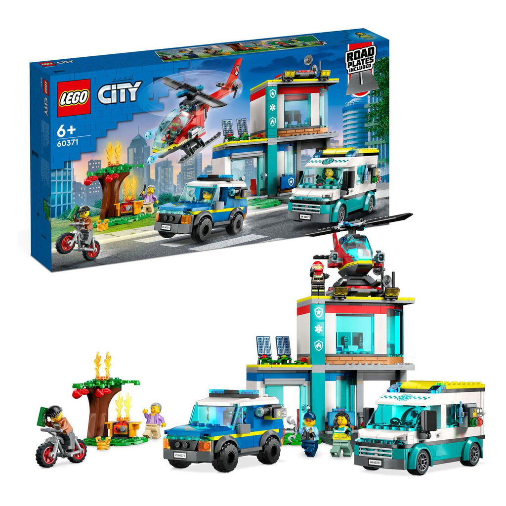 Lego LEGO City 60371 Hoofdkwartier van Hulpdienstvoertuigen