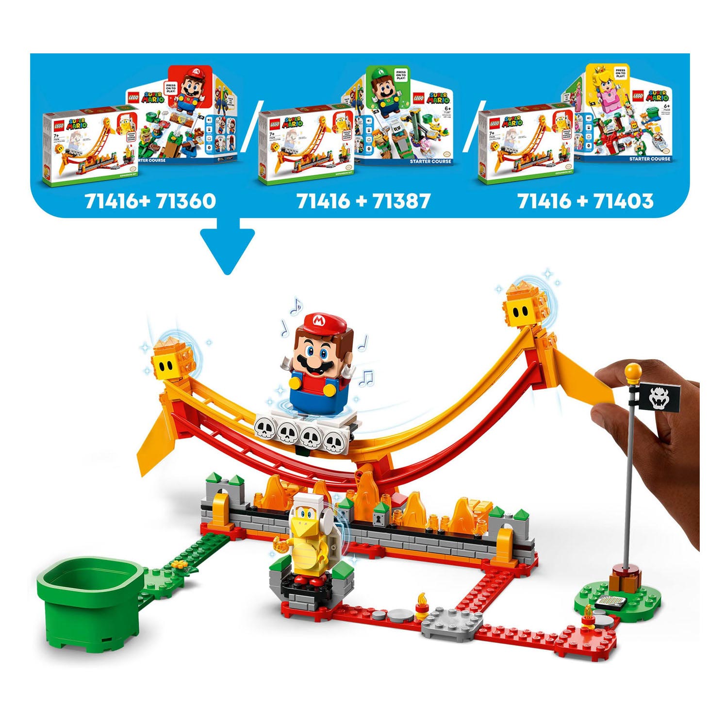 Lego LEGO Super Mario 71416 Uitbreidingsset: Rit over Lavagolven