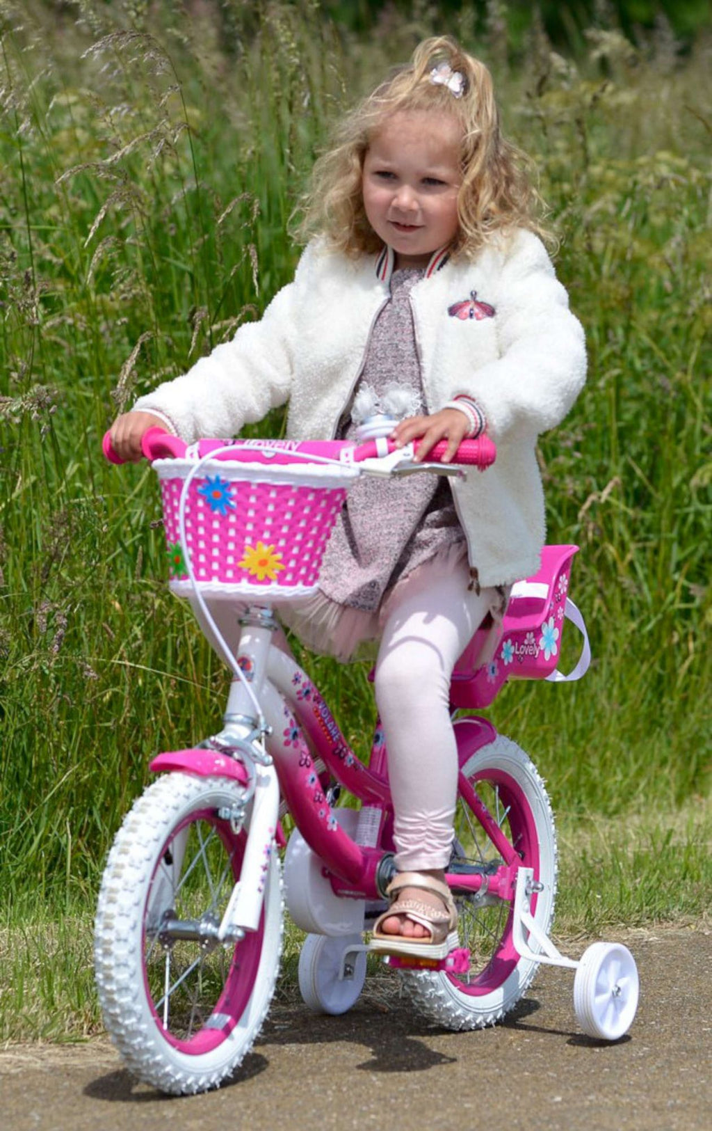 Volare Lovely Kinderfiets - Meisjes - 12 inch - Roze/Wit