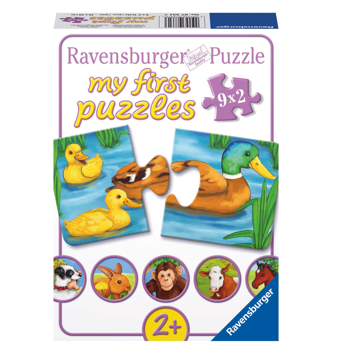 Ravensburger Lieve Dieren puzzel 9x2st.