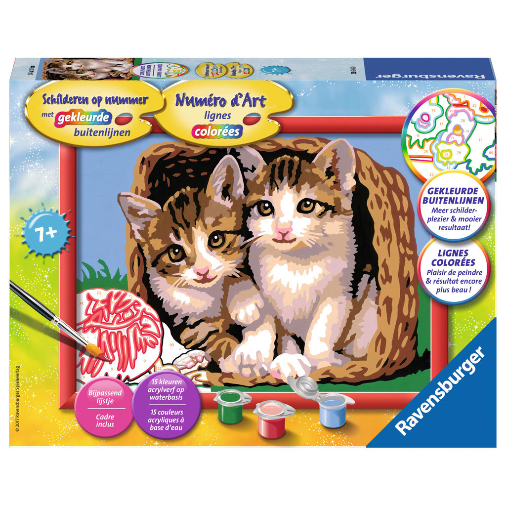 Ravensburger Schilderen op Nummer Katjes in een Mand