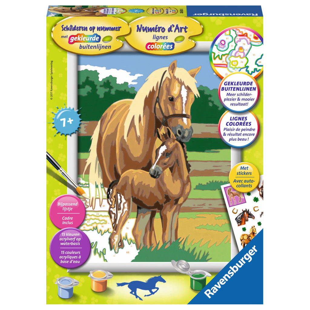 ravensburger schilderen op nummer paardenliefde