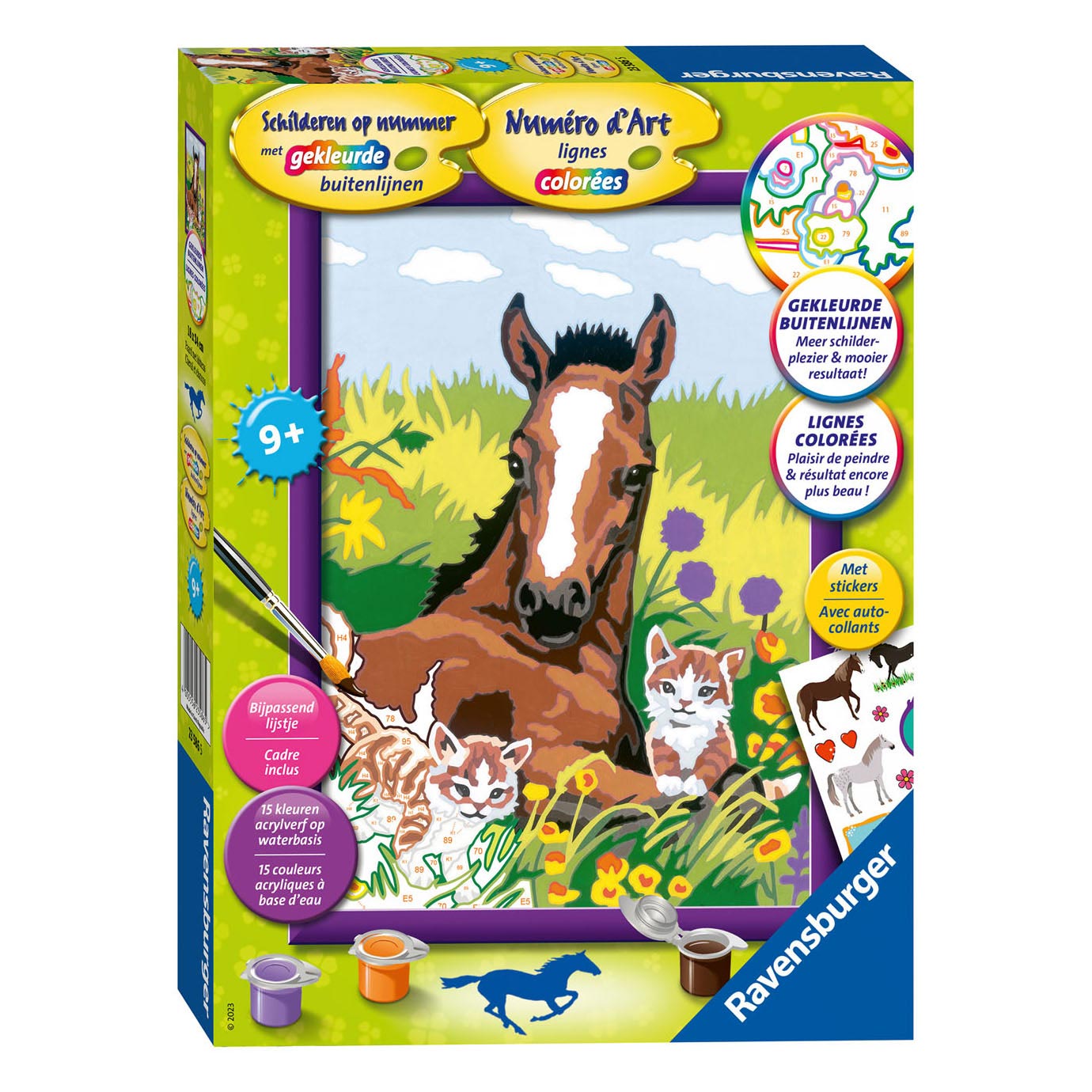 Ravensburger Schilderen op Nummer Paard met Kittens