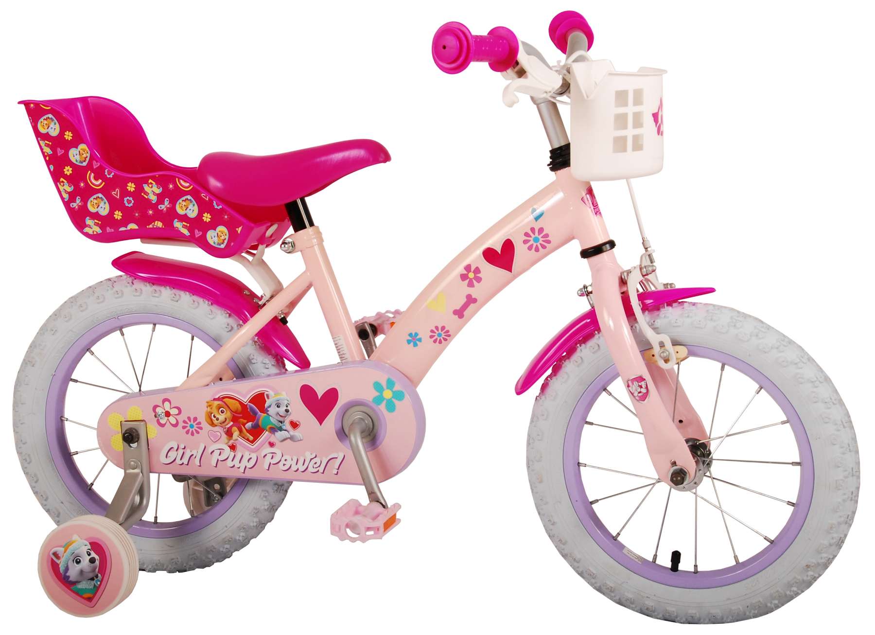 Paw patrol kinderfiets - meisjes - 14 inch - roze