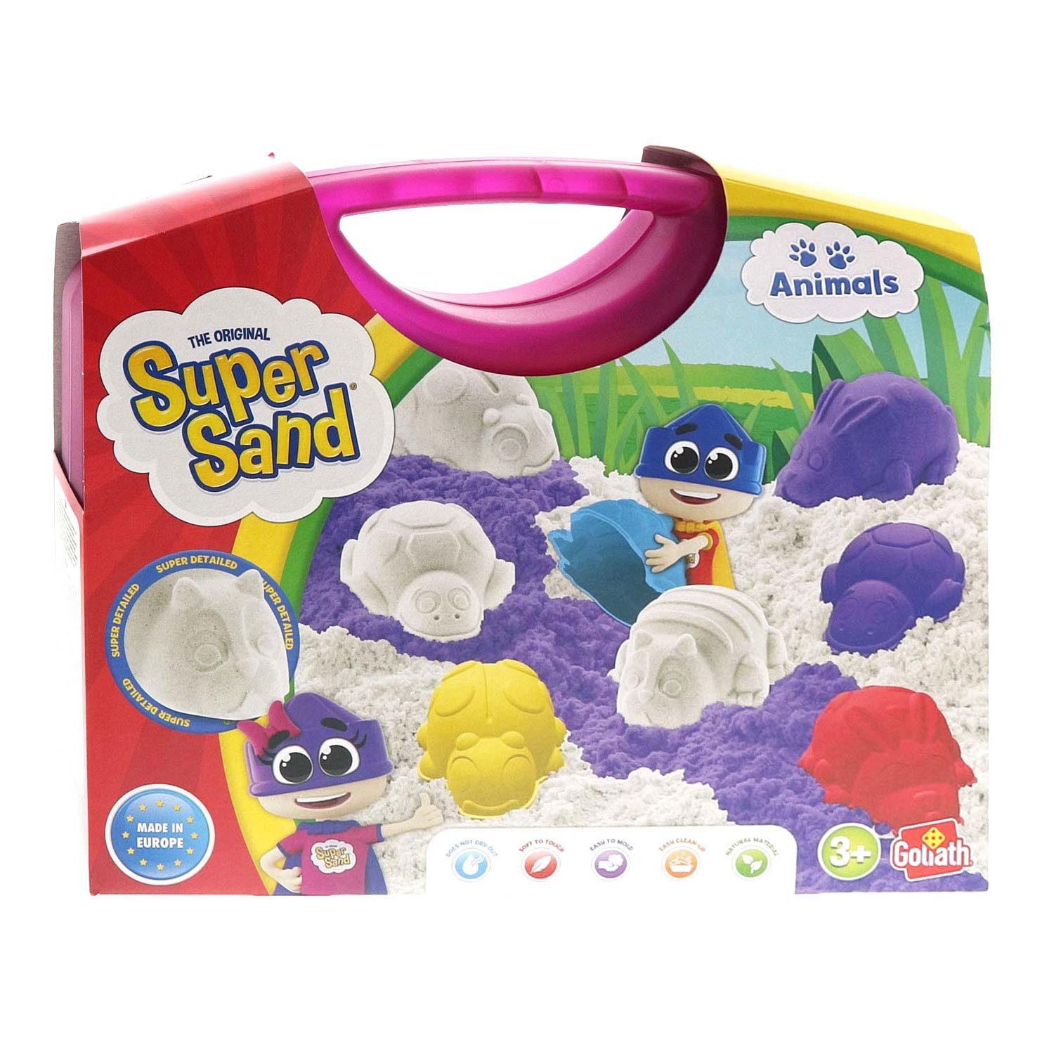 Goliath super sand dieren koffer met super zand binnen spelen