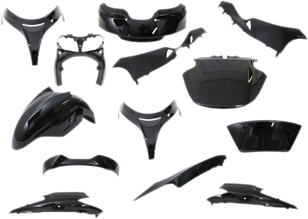Edge Plaatset Maxi scooter Burgmann 13 delig zwart metallic bj. 2007 tot 2012
