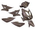 Edge plaatset 9-delig voor yamaha aerox tot bouwjaar 2014 - audi bruin