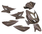 Edge plaatset 9-delig voor yamaha aerox tot bouwjaar 2014 - audi bruin