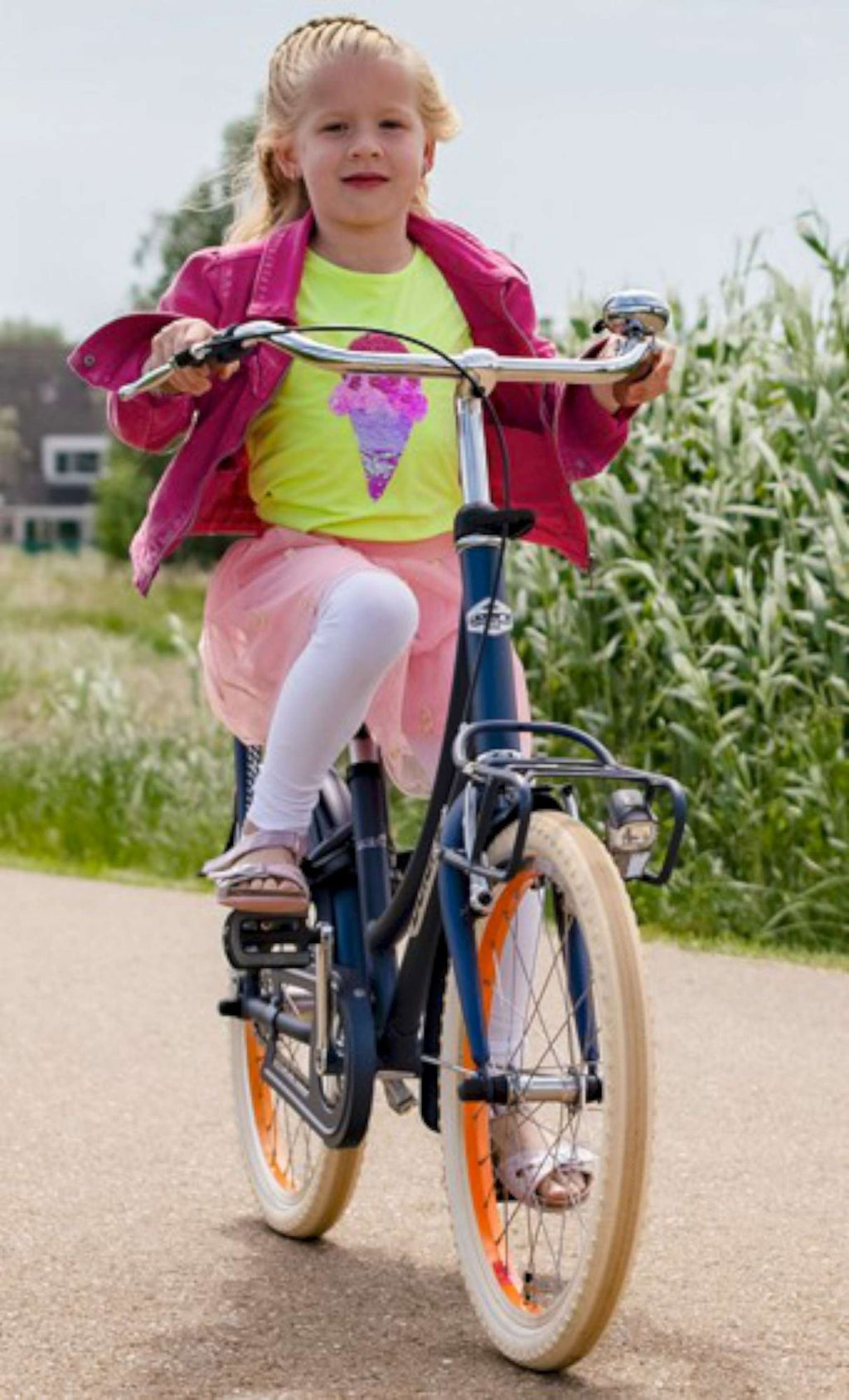 Volare Oma Classic Kinderfiets - Meisjes - 24 inch - Mat Blauw