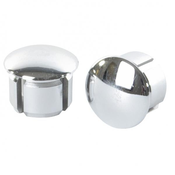 Velox stuurdoppen chrome op kaart per 30 stuks