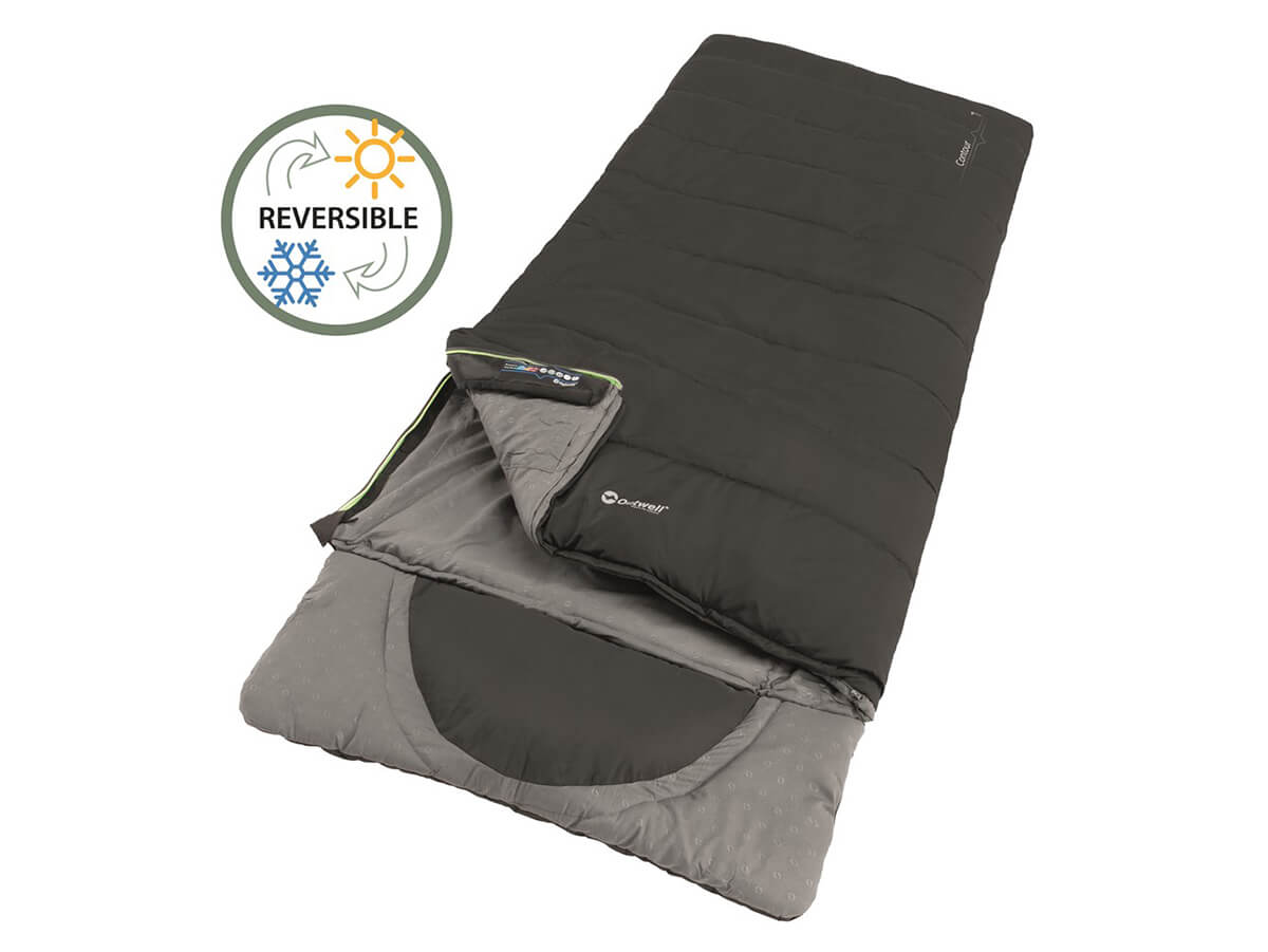 Outwell Contour slaapzak zwart - rits links