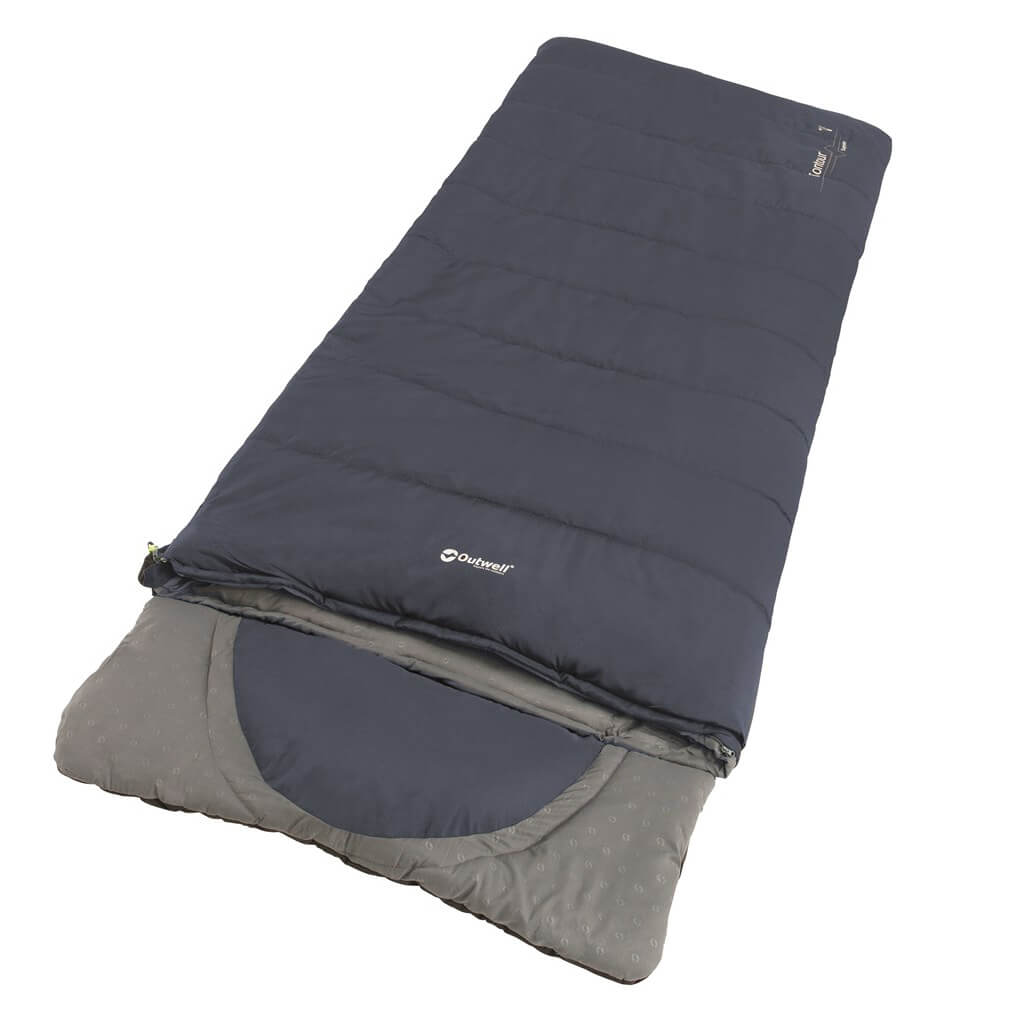 Outwell Contour Lux slaapzak blauw - rits links