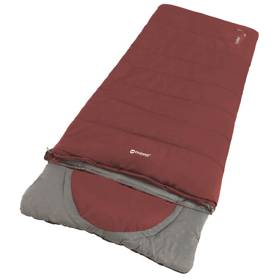 Outwell Contour Lux slaapzak rood - rits rechts