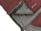 Outwell Contour Lux slaapzak rood rits links