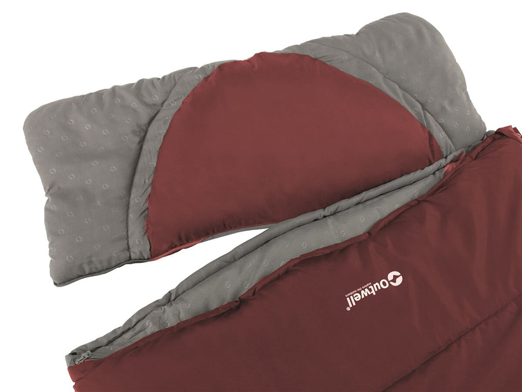 Outwell Contour Lux slaapzak rood - rits rechts