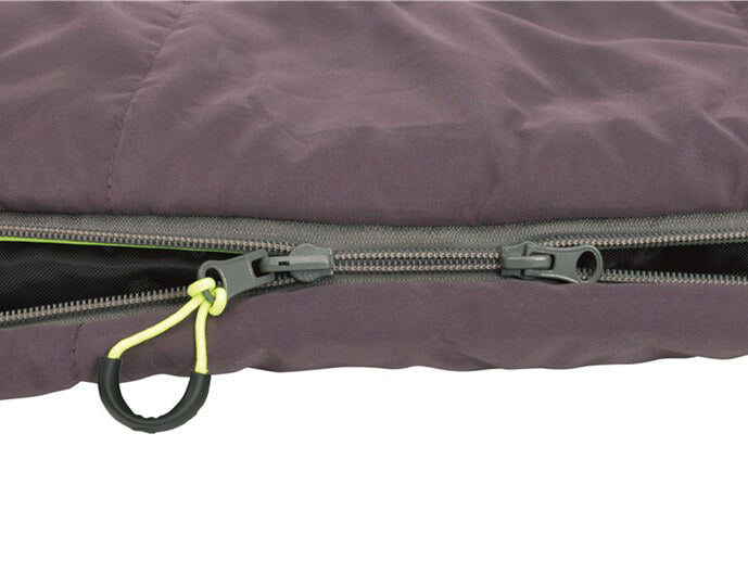 Outwell Contour slaapzak paars - rits rechts