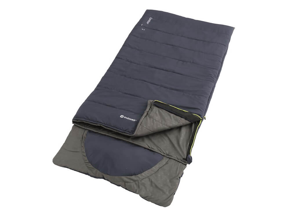 Outwell Contour Lux slaapzak blauw - rits rechts