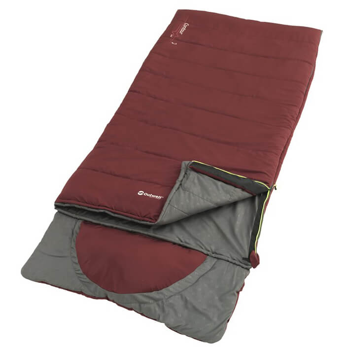Outwell Contour Lux slaapzak rood - rits rechts