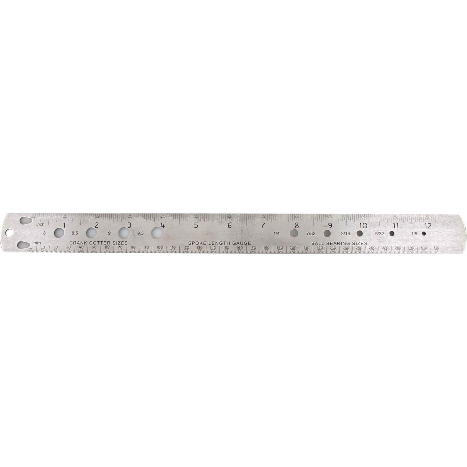 Icetoolz liniaal en meetlat 31cm voor spaken, rvs