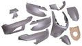 Plaatset Peugeot new vivacity vanaf bj. 2008 50cc 2/4 takt 9 delig mat grijs