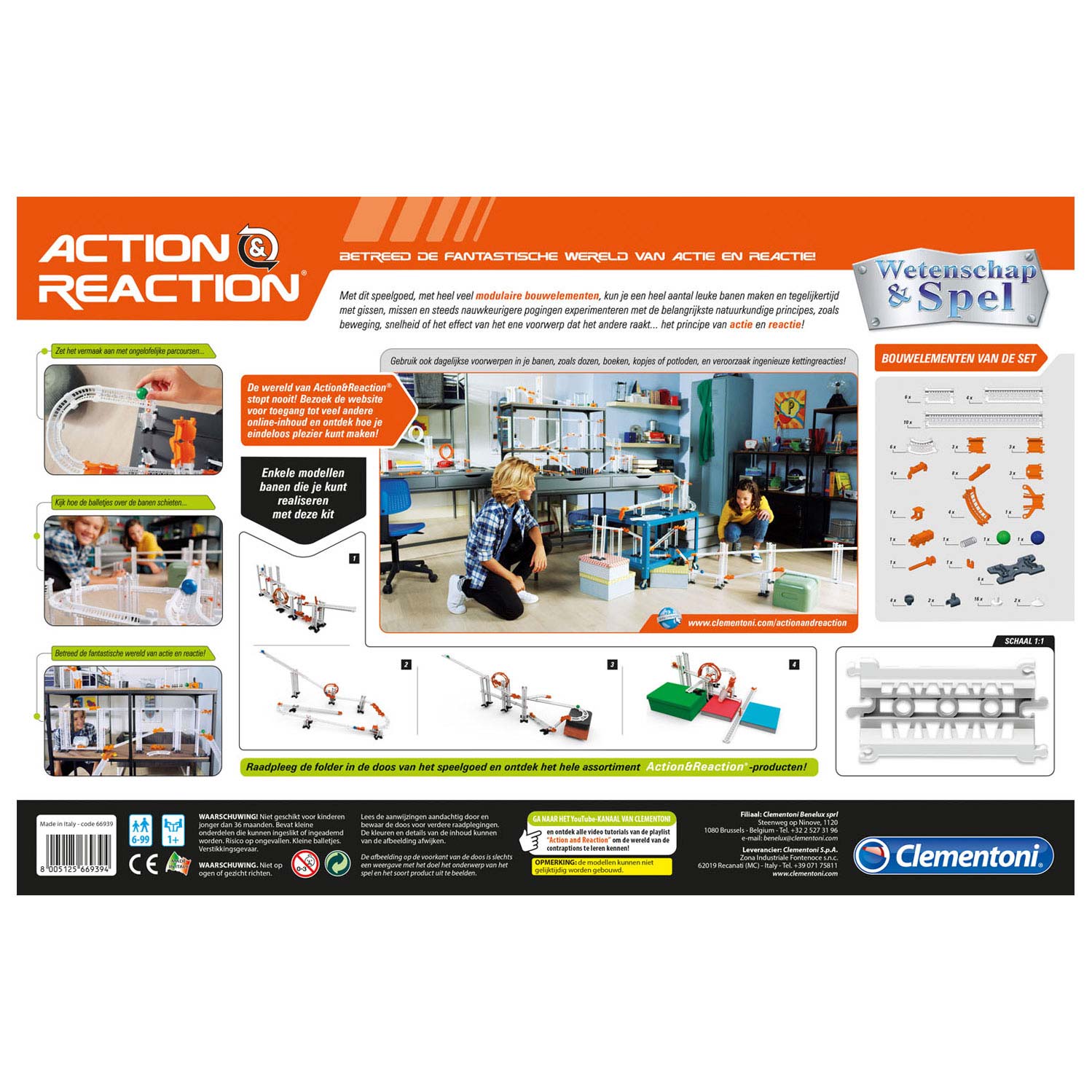 Clementoni Wetenschap en Spel Action and Reaction Kogelbaan Starter Set