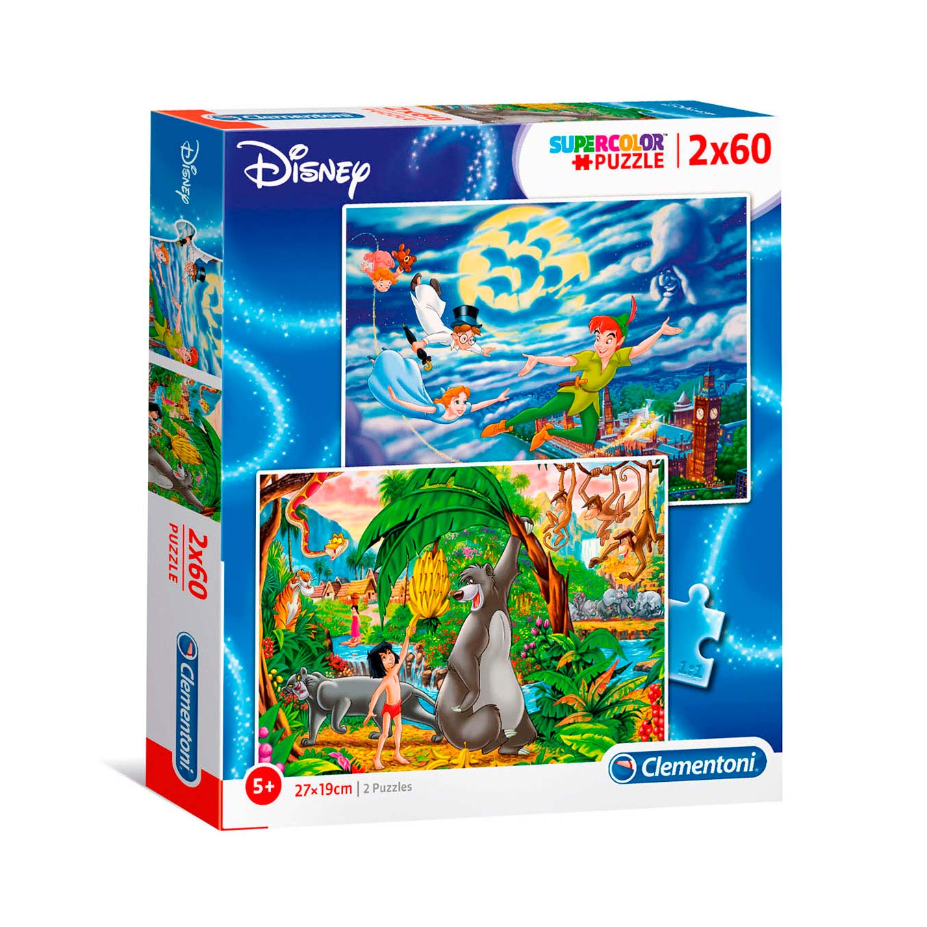 Clementoni Puzzel Peter Pan en Book, 2x60st.
