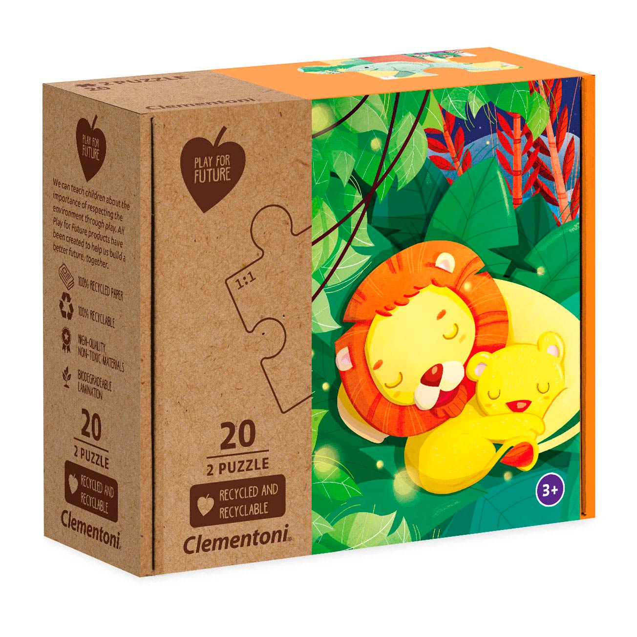 Clementoni Play for Future Puzzel Jungle, 2x20st.