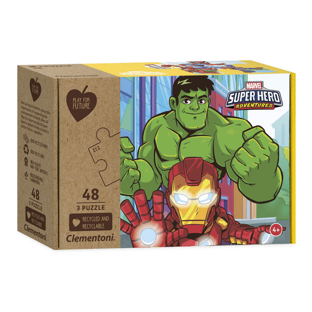 Clementoni Play for Future Puzzel Superhelden, 3x48st.