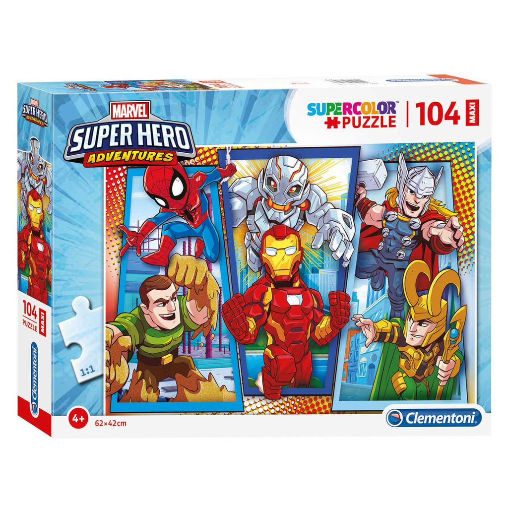 Clementoni Maxi Puzzel Superhelden, 104st.
