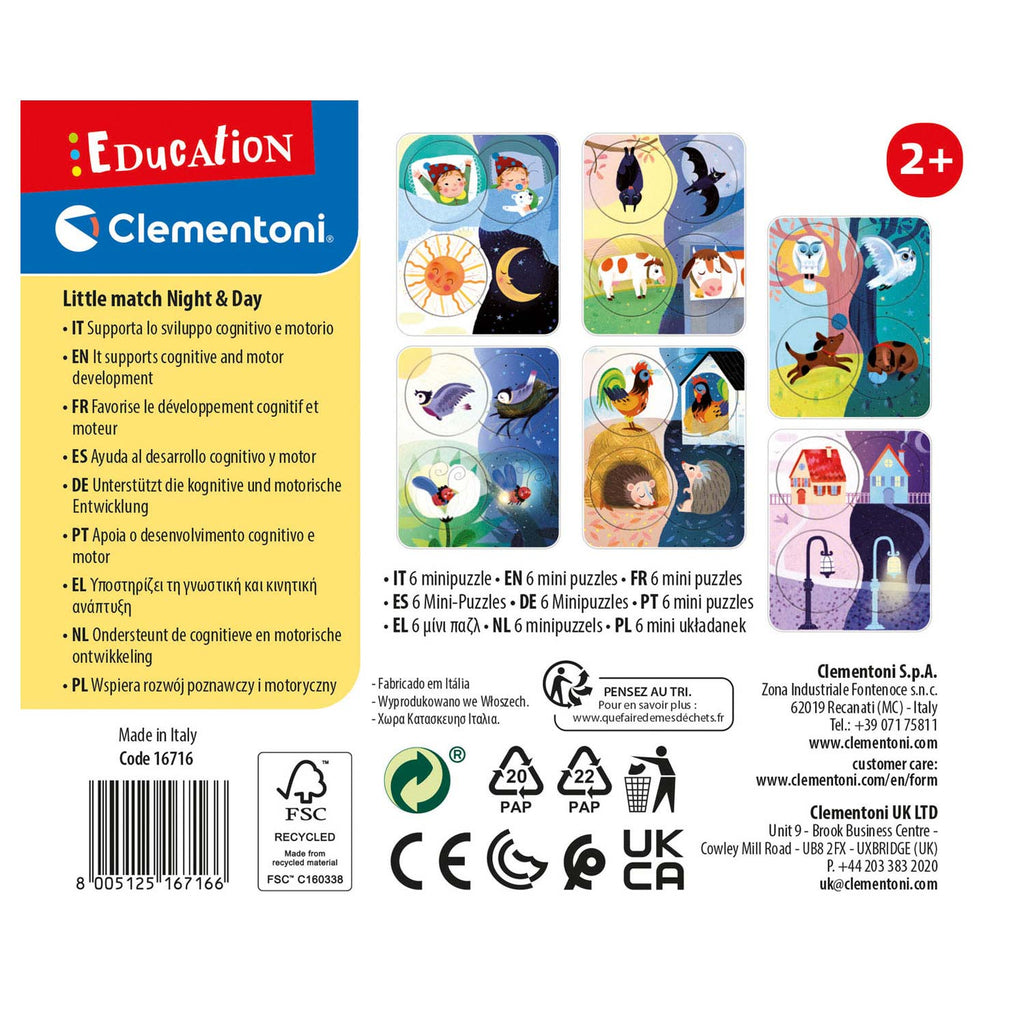 Clementoni Education Little Match Dag en Nacht