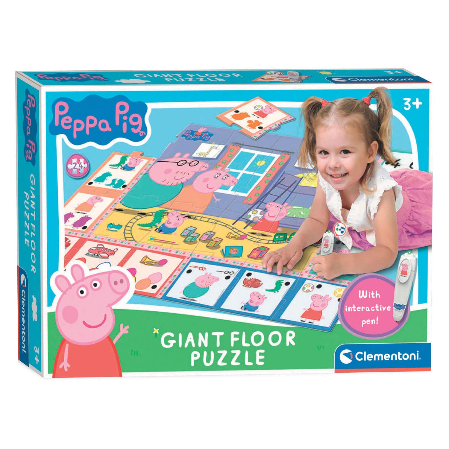 Clementoni Vloerpuzzel Groot Interactief Peppa Pig
