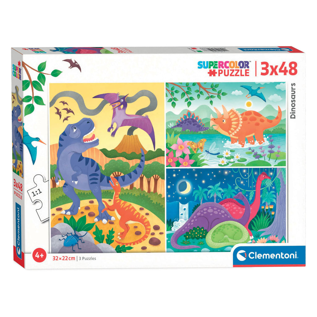 Clementoni Legpuzzel Dinosaurussen, 3x48st.