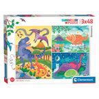 Clementoni Legpuzzel Dinosaurussen, 3x48st.