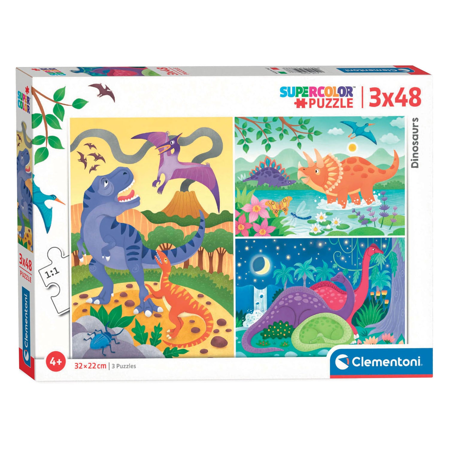 Clementoni Legpuzzel Dinosaurussen, 3x48st.