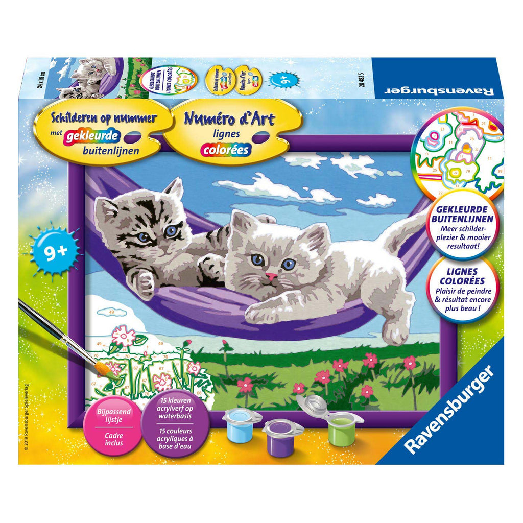 Ravensburger Schilderen op nummer Kittens in de Hangmat