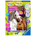 Ravensburger Schilderen op Nummer Paarden in de Zonsondergang