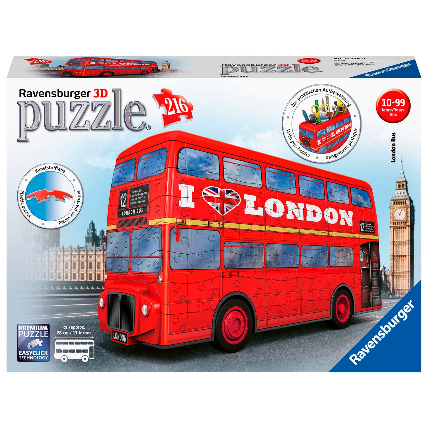 ravensburger 3d puzzel london bus 216pcs