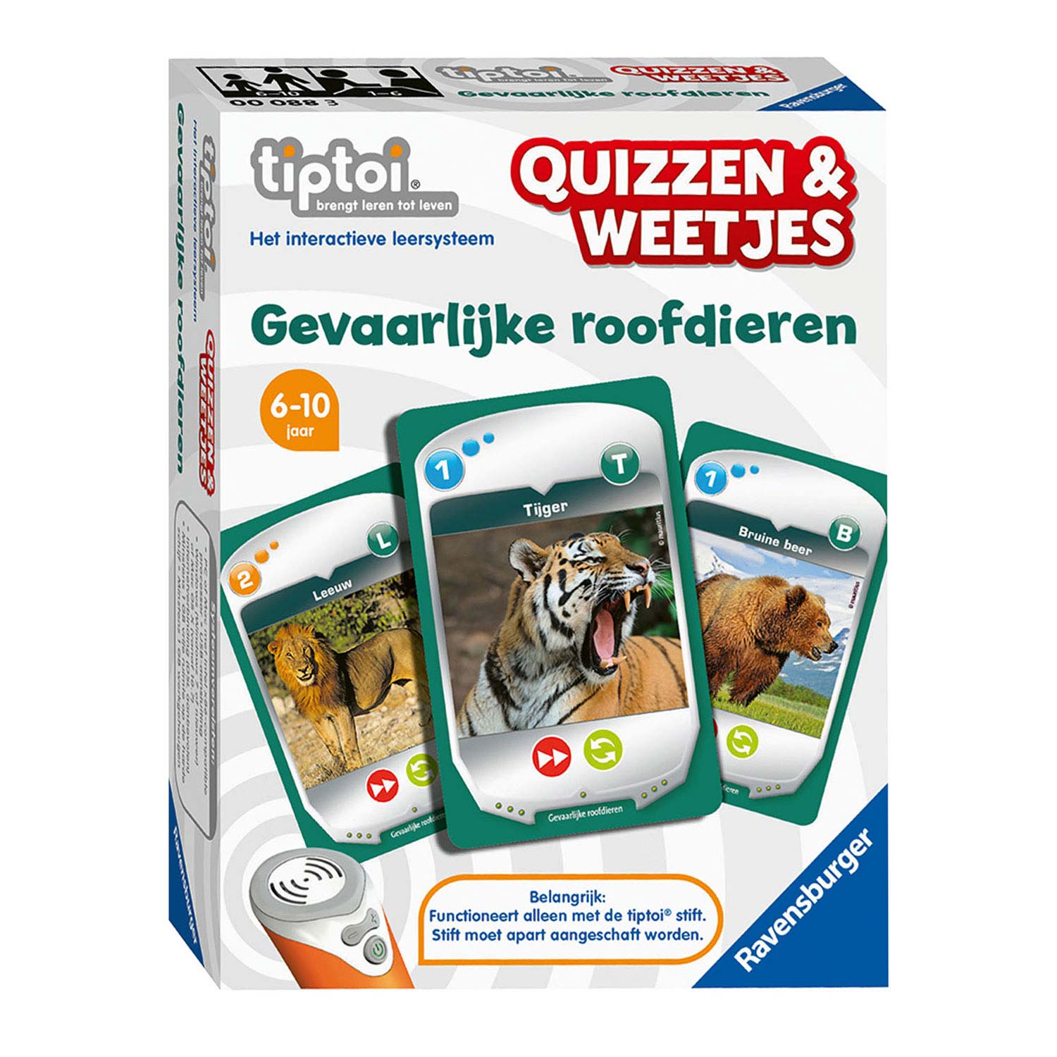 Ravensburger Tiptoi Quizzen Weetjes Roofdieren