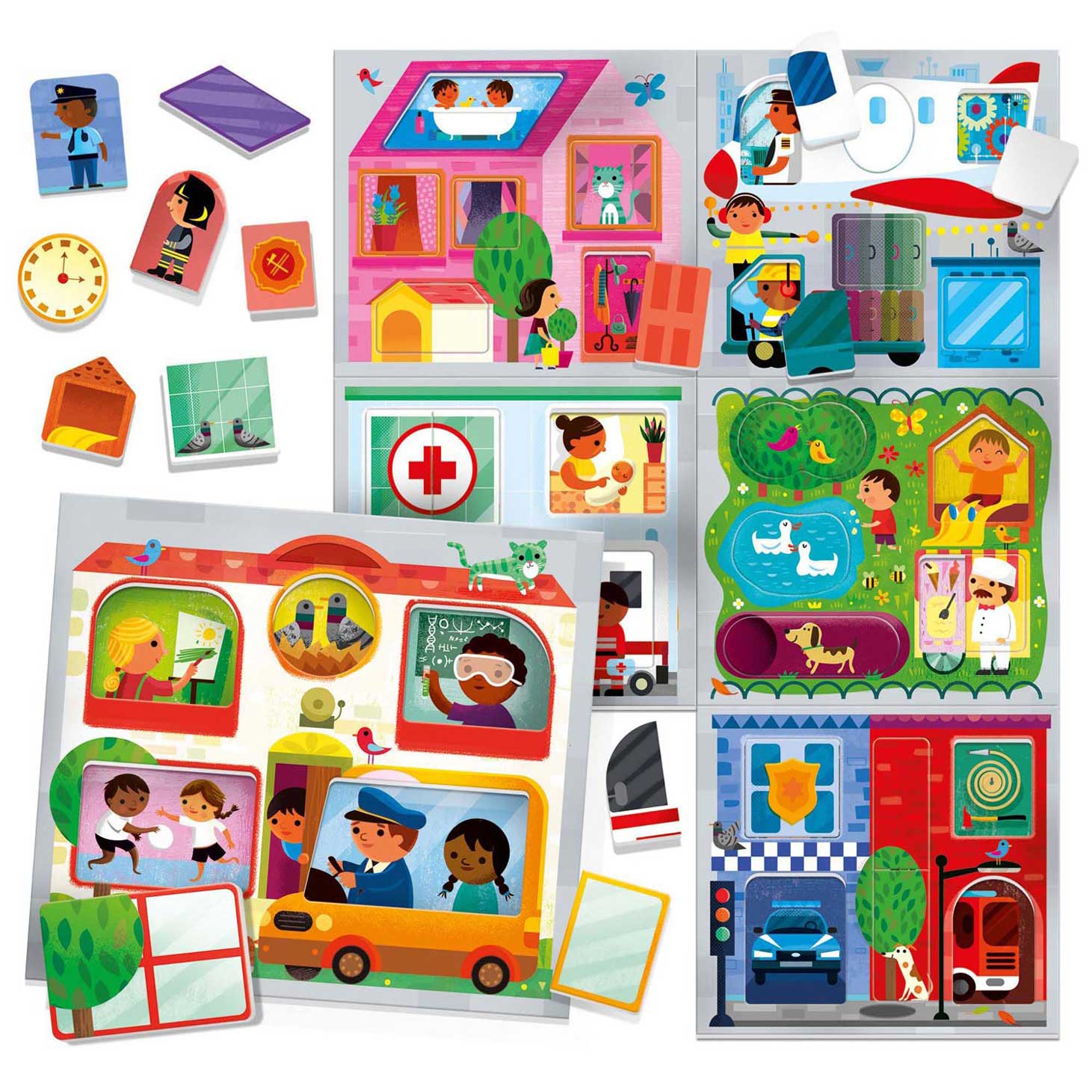 Headu Vormen en Sorteren Beroepen Montessori Spel