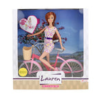 Lauren Tienerpop met Fiets Brunette