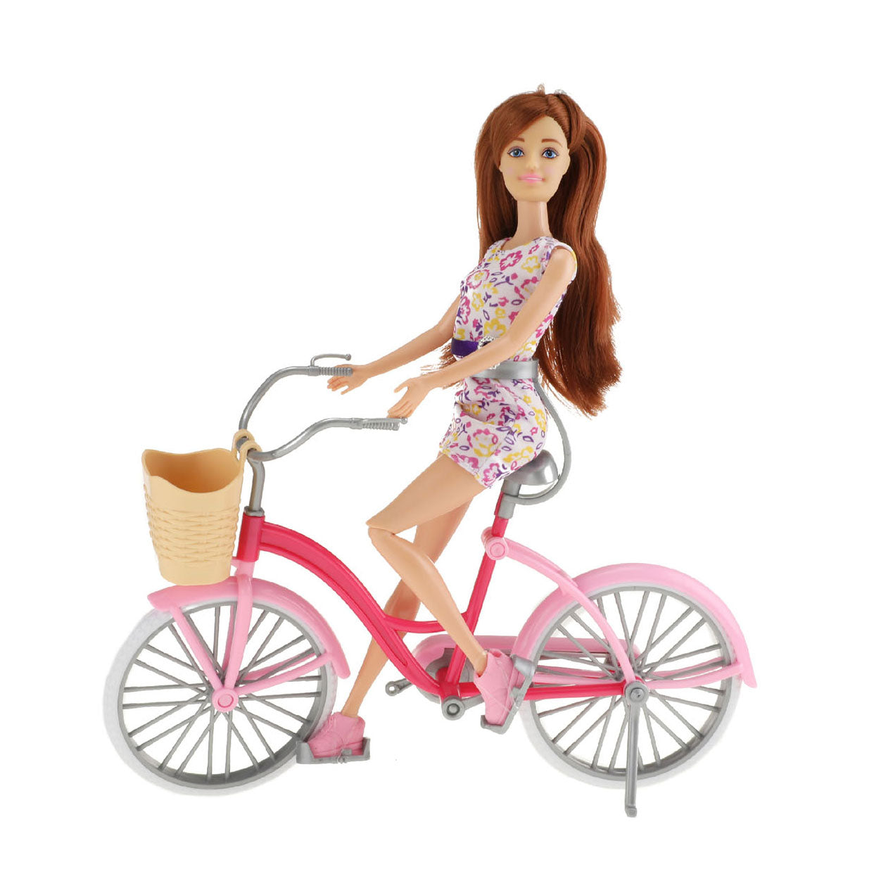 Lauren Tienerpop met Fiets Brunette