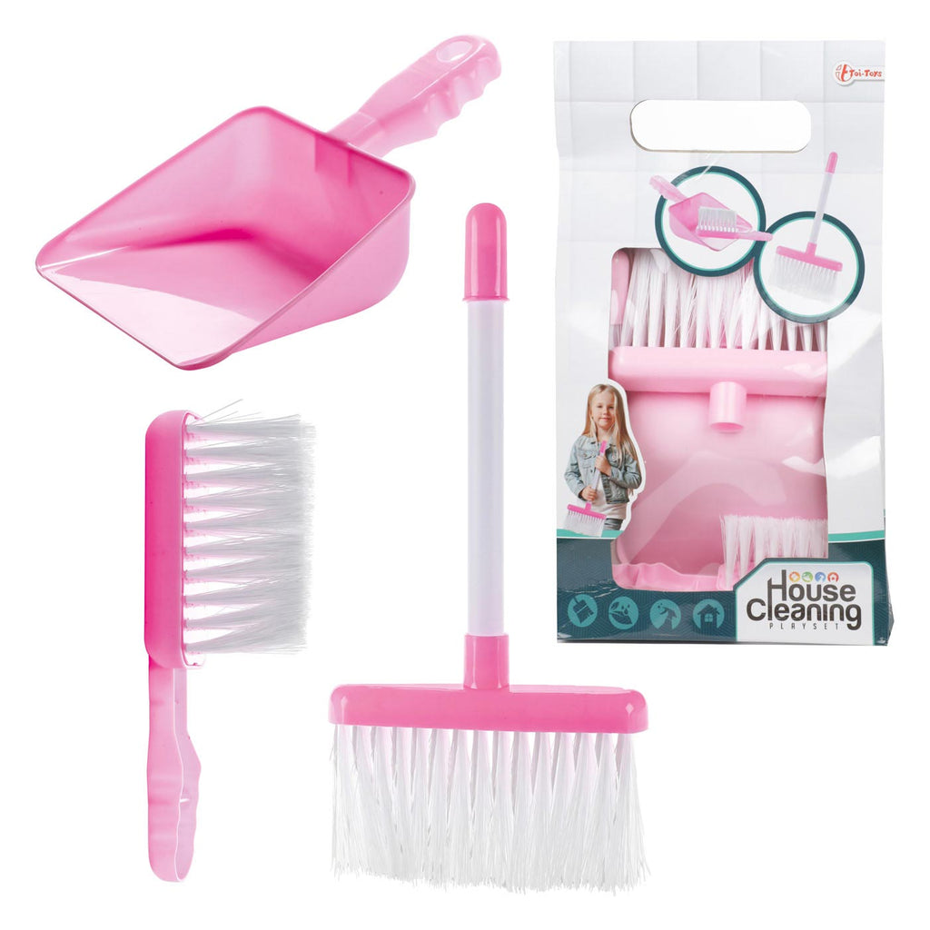Toi-toys house cleaning speelset 3-delig roze wit