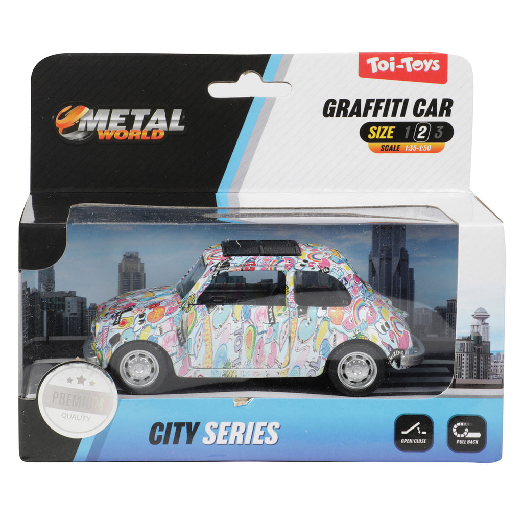 Toi-toys metal pull-back graffiti auto