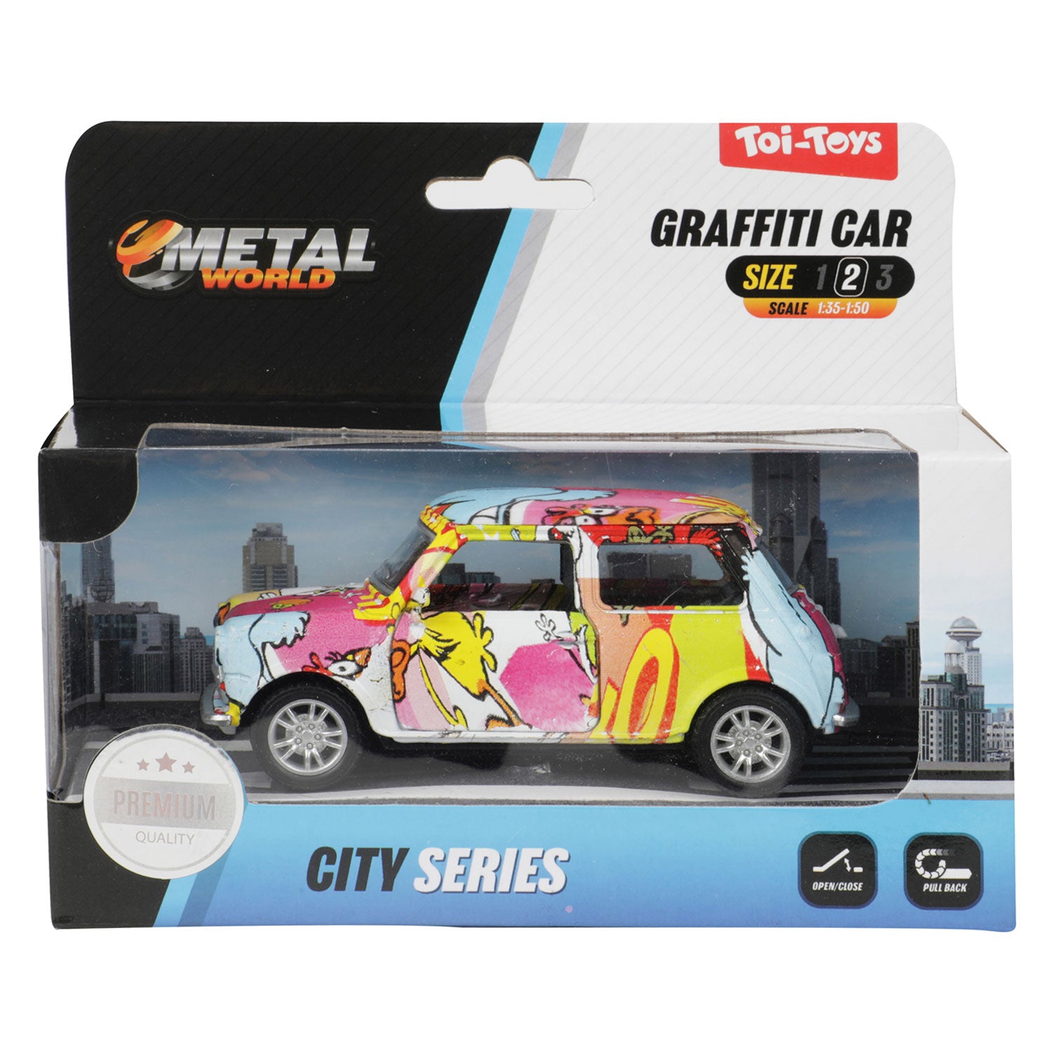 Toi-toys metal pull-back graffiti auto