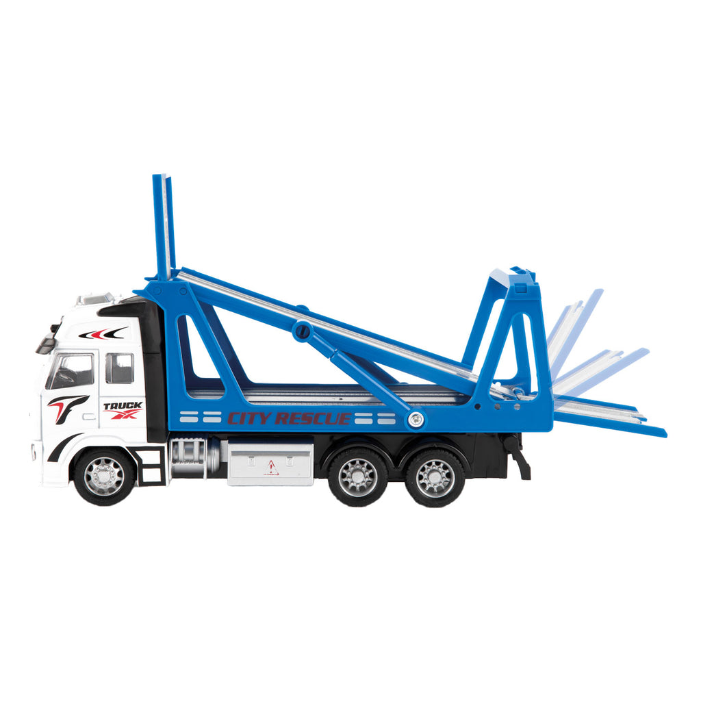 Toi-toys metal pull back auto transporter 1:38