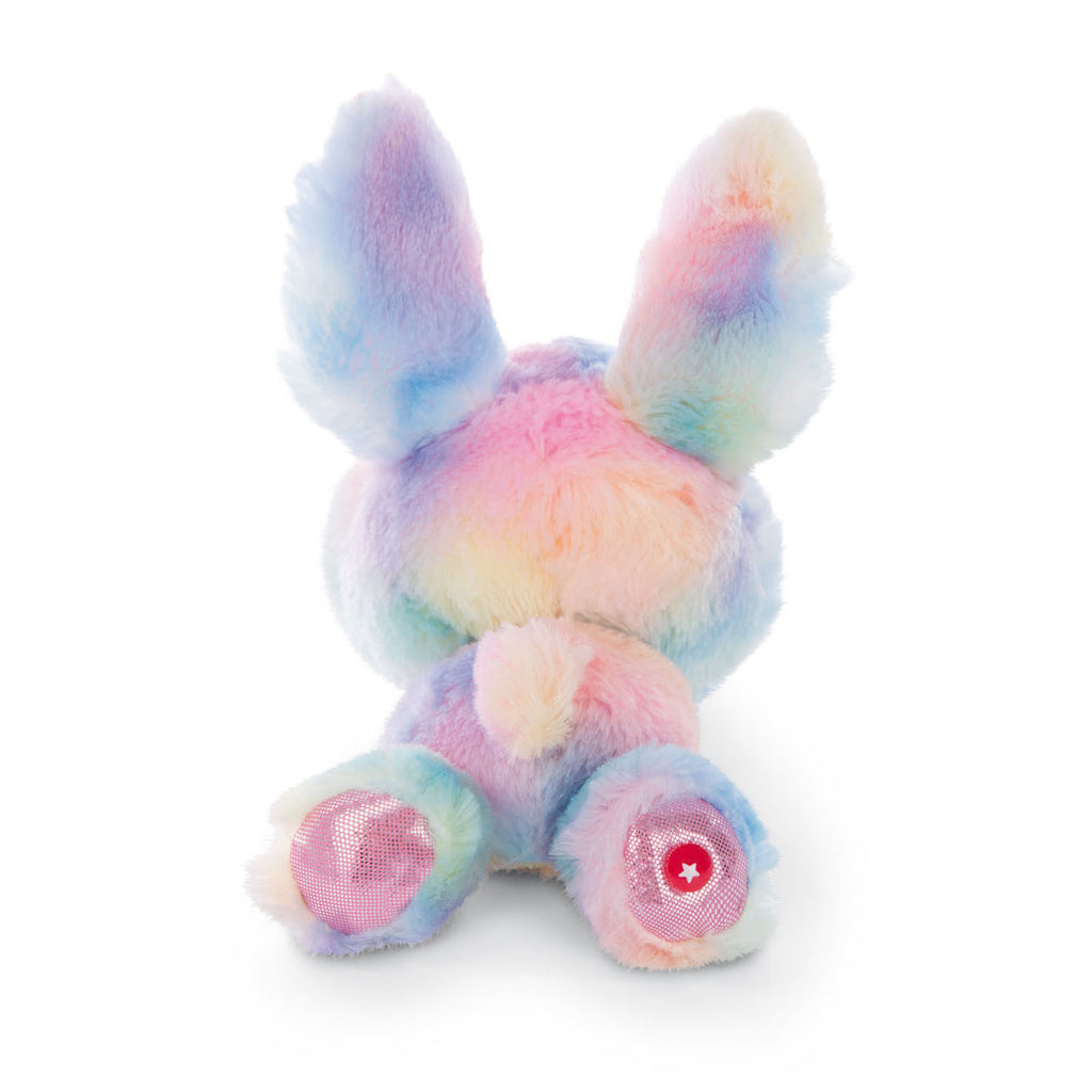 Nici Glubschis Pluchen Knuffel Liggende Konijn Rainbow Candy, 15cm