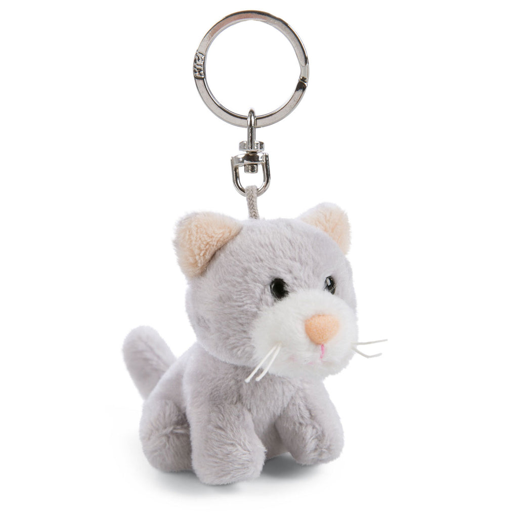 Nici Pluchen Sleutelhanger Kat Happy Birthday in Geschenkdoos, 6cm