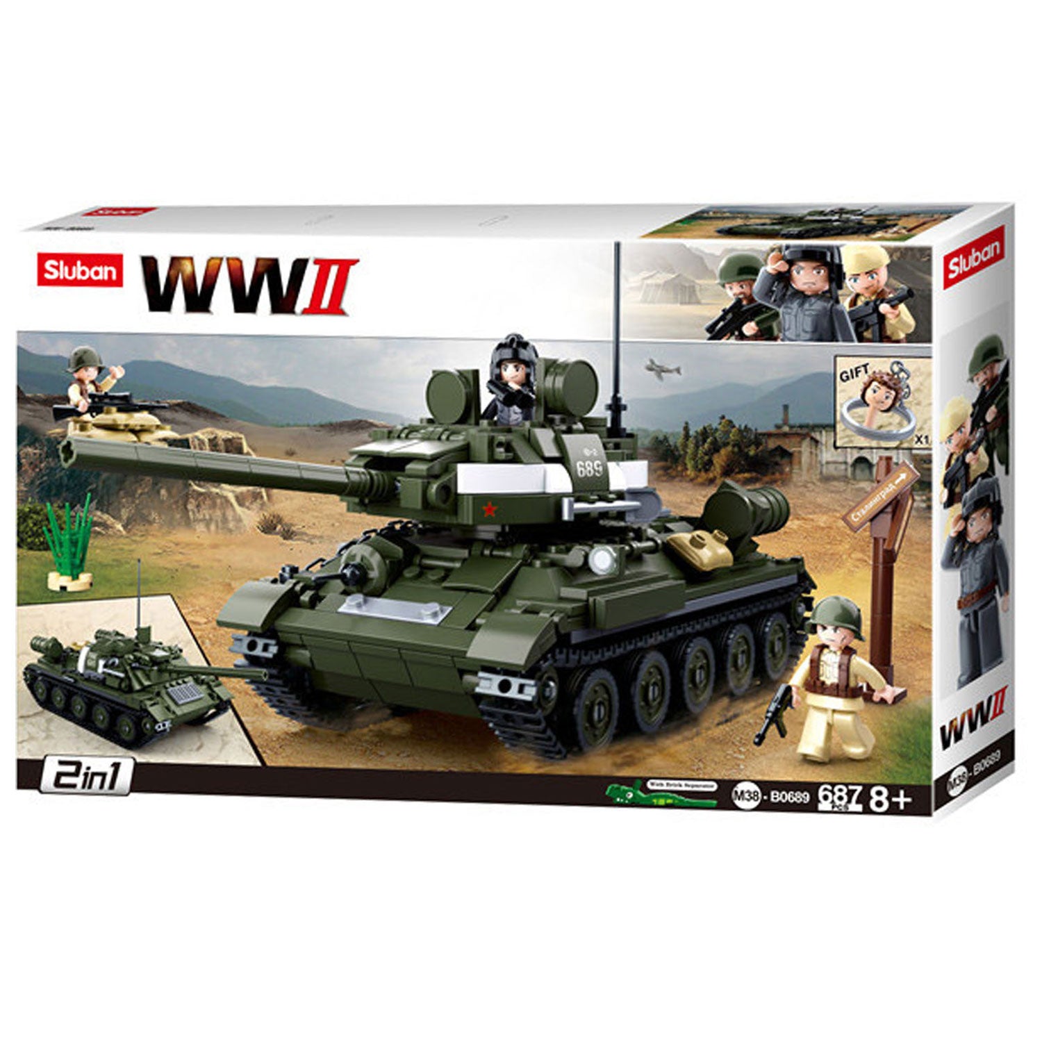 Sluban WWII T34\84 Geallieerde Tankjager
